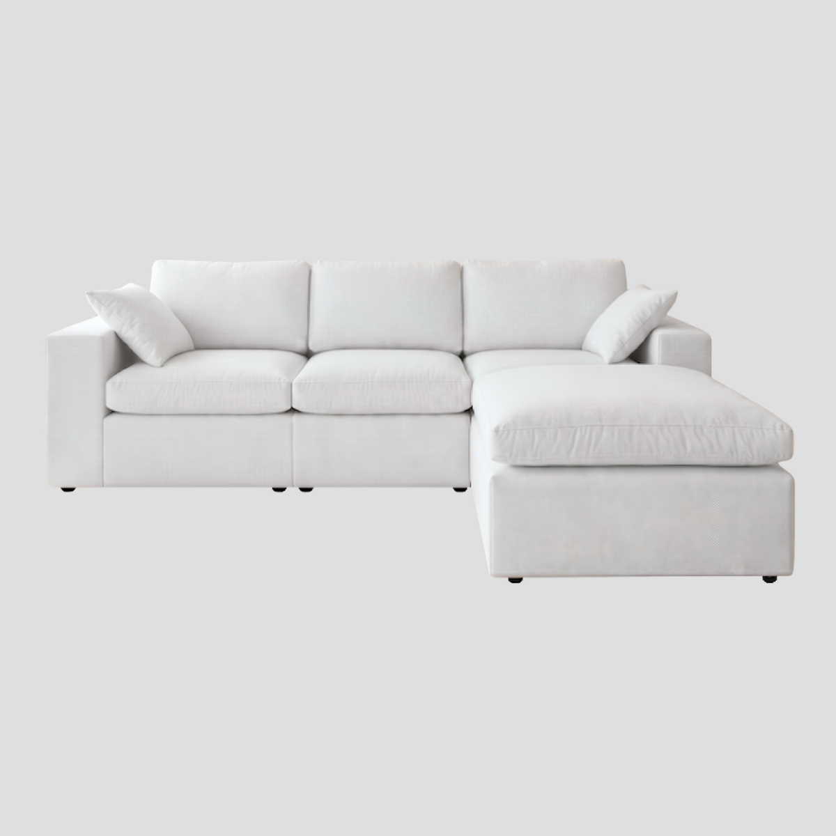 Sofa L-Shape ABBY Modular Set หุ้มผ้าSatin