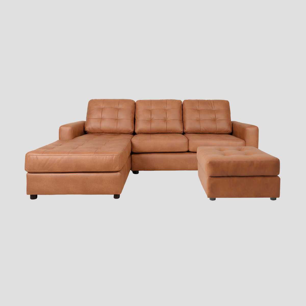Sofa รุ่น HARRY สไตล์ Mid-Century หุ้มหนัง PU Belgium