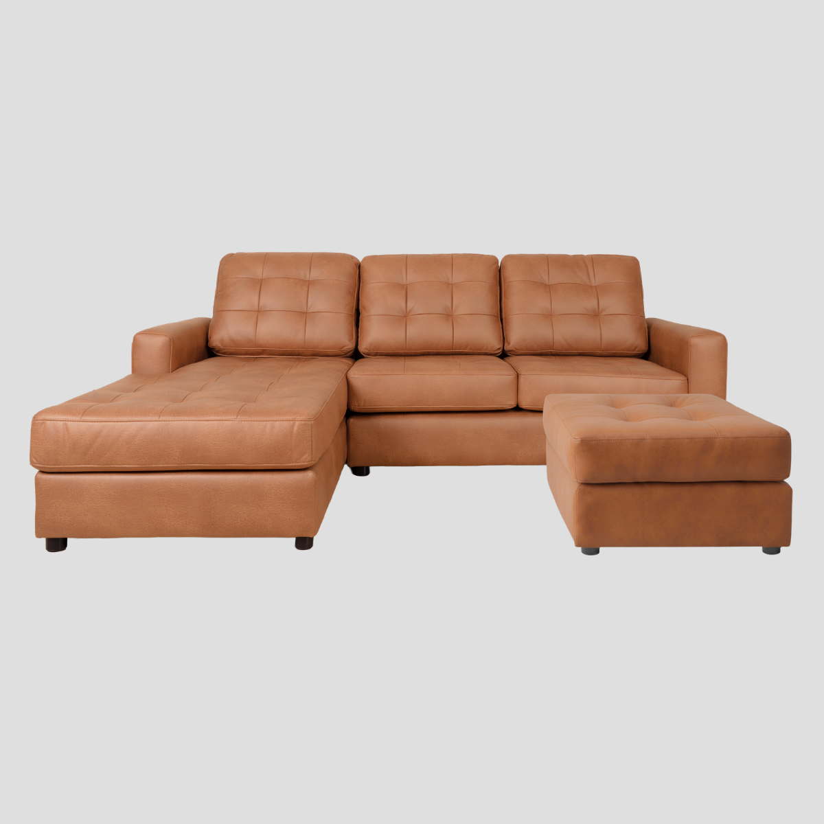 Sofa Harry Mid-Century หุ้มหนัง PU Belgium