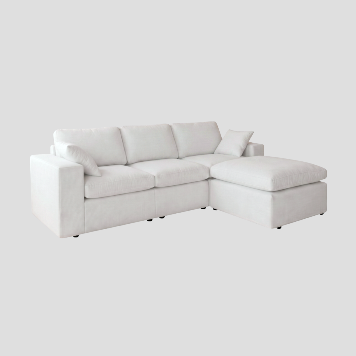 Sofa L-Shape รุ่น ABBY Modular Set หุ้มผ้า Satin