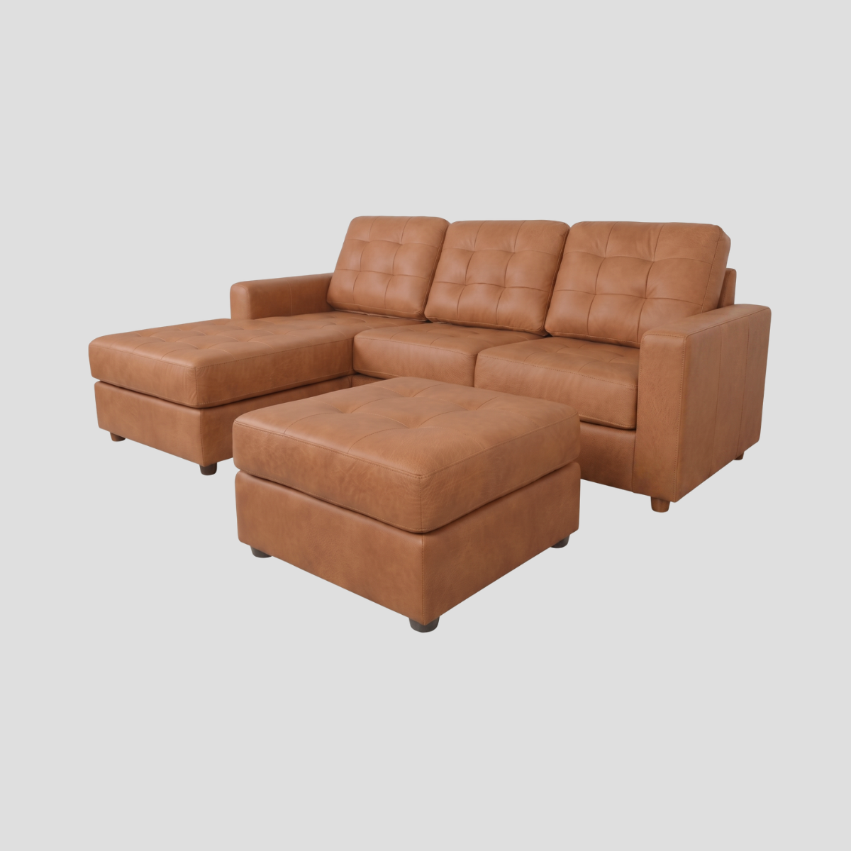 Sofa รุ่น HARRY สไตล์ Mid-Century หุ้มหนัง PU Belgium