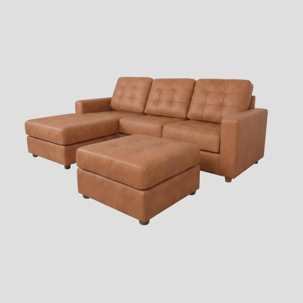 Sofa Harry Mid-Century หุ้มหนัง PU Belgium