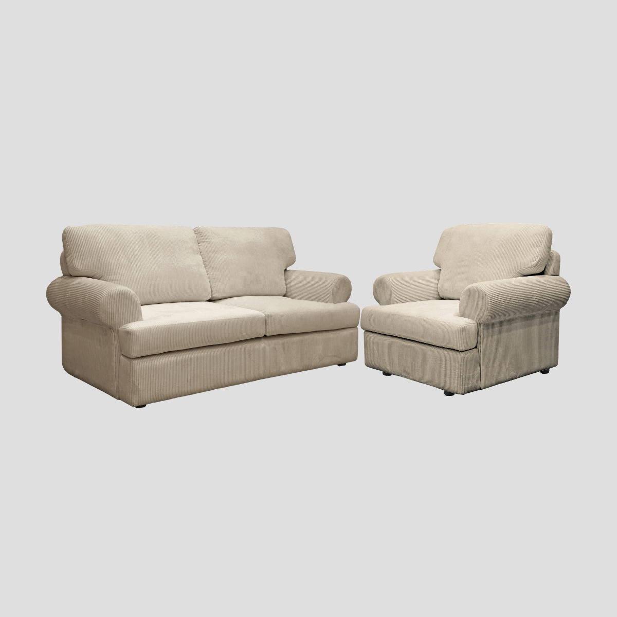 Sofa รุ่น CLARA ขนาด 1 / 2 / 3 ที่นั่ง / L-Shape หุ้มผ้า Corduroy